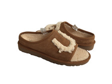 UGG LOGO SLIDE CHESTNUT / NATURAL SHEARLING SANDAL US 9 / EU 40 / UK 7.5