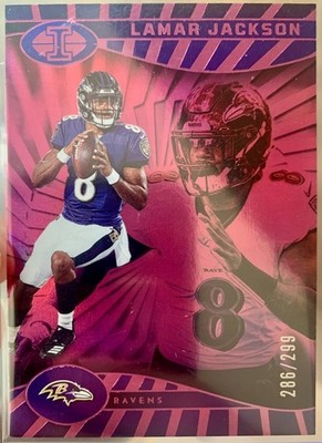 2024 Panini Illusions - Lamar Jackson #7 Trophy Collection Pink /299