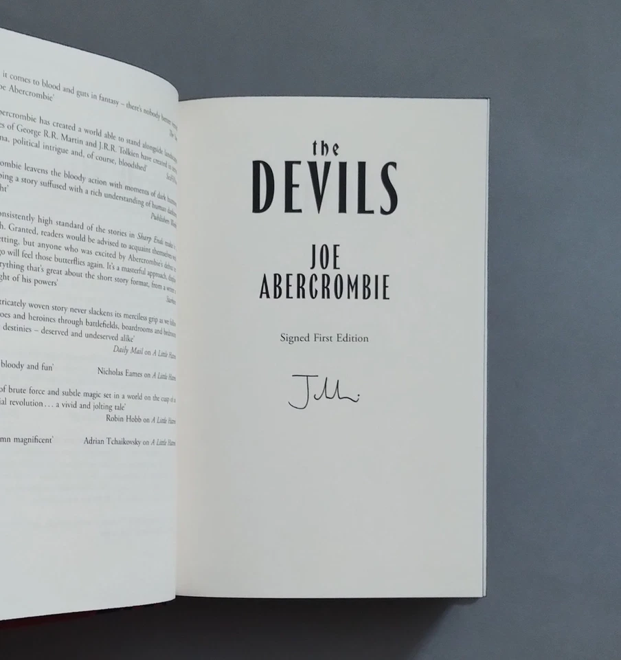 The Devils by Joe Abercrombie: SIGNED Hardback (1st/1st) - Image 4 of 4