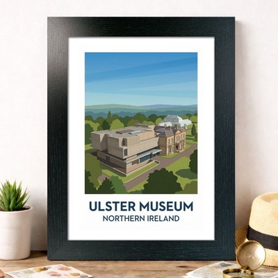 Ulster Museum, Northern Ireland Travel Poster Giclee Art Print