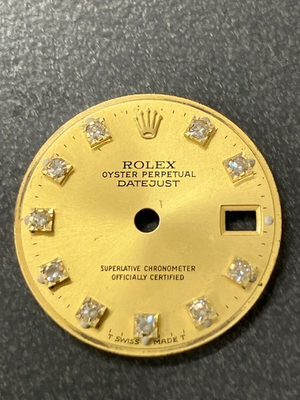 #ad Rolex Genuine Dial Datejust 69173 69178 Women#x27;s 10P Diamond Parts Gold Color #2 $408.35