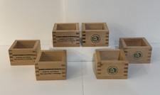 1983 Tokyo Japan XII World Congress Pathology WASP Wooden Masu Cup Set 6