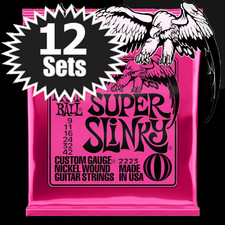 Ernie Ball Regular Slinky Nickel Wound Electric Guitar Strings 9-42 Gauge-12Pack