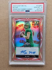 2023 Bo Nix Rookie X Mas Auto PSA 9/10 Low Pop