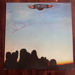 Joe Walsh signed the Eagles 1st Album vinyl lp