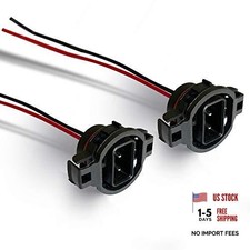 H16 LED Bulbs Male Connector Pigtail Socket Wiring Harness Plug-5202 H16 2504