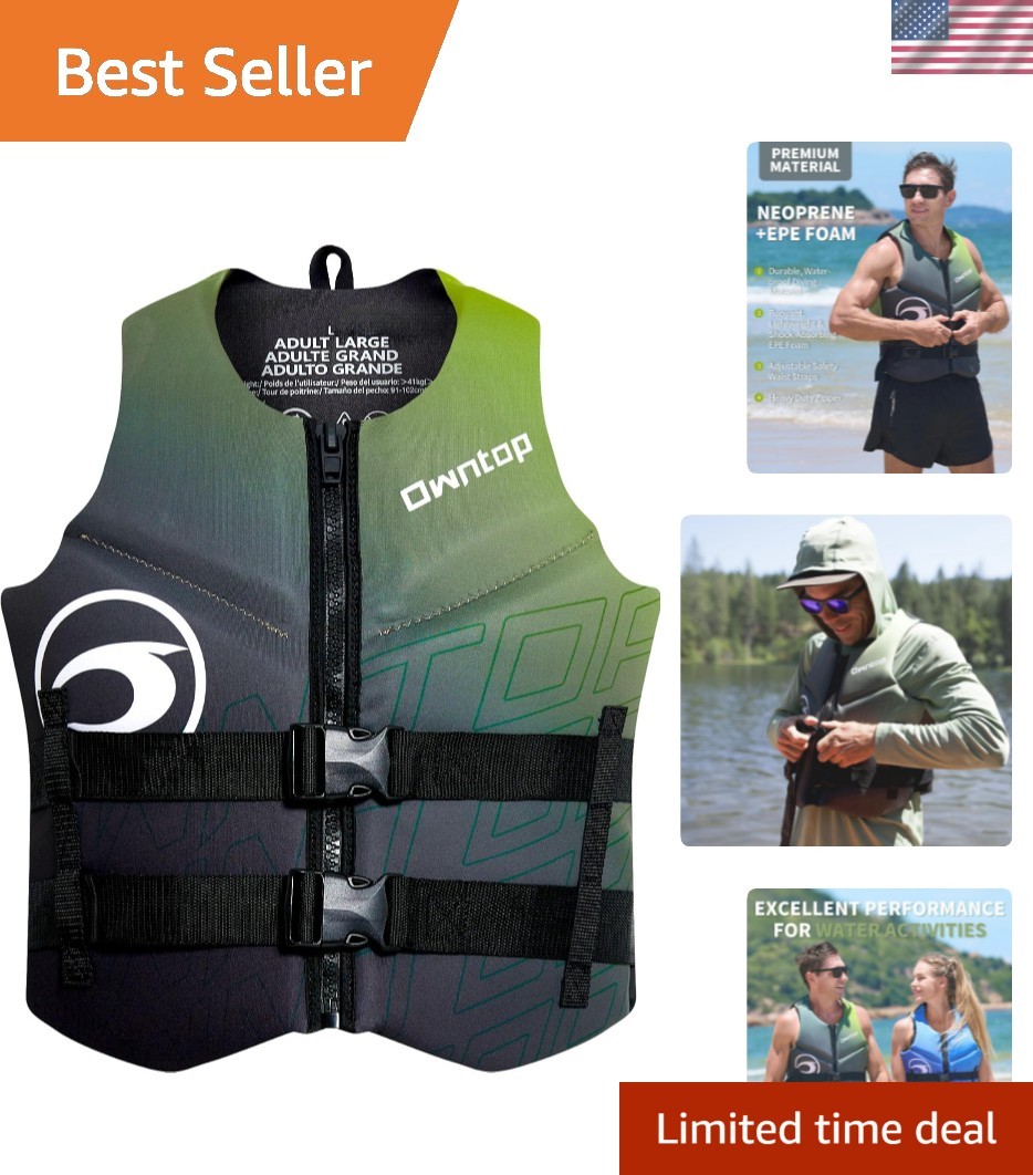 Chaleco de Natación Adulto Deportes Acuáticos Chaleco Neopreno Flotadores para Natación, Navegación, Kay...