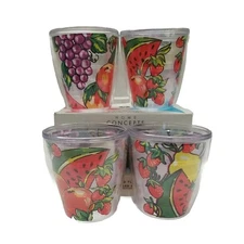 ✅Home Concepts Insulated Tumblers [(4) - 14oz] VTG Hot/Cold Double Walled Cups