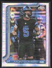 2025 Topps Chrome #103 David Montgomery Pulsar Refractor