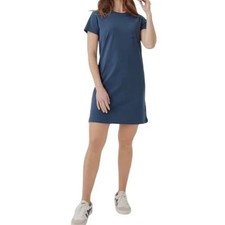 Pact 100% Organic Cotton T Shirt Dress Size XL Minimalist Casual Pocket Navy