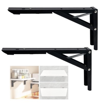 ANTEISI Wall Table Fold Down Hinge,90 Degree 11.4x1.18x0.51in, Black