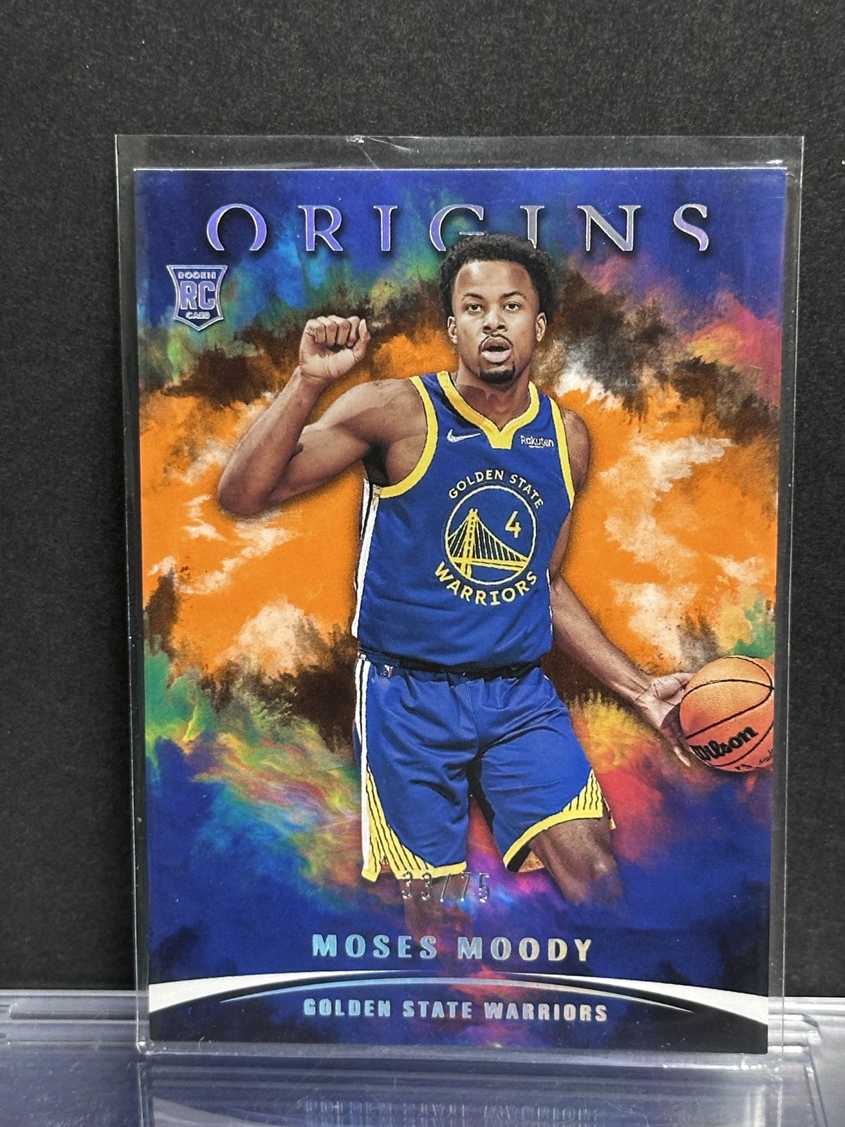 2021-22 Panini Origins #64 Moses Moody Orange #/75 Golden State Warriors
