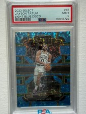 2023-24 Select - Concourse Jayson Tatum #45 Light Blue Disco Prizm /99 PSA 9