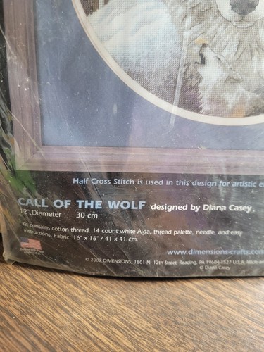 NEW - Dimensions Instructions “Call Of The Wolf” By DIANA CASEY - Picture 2 of 3