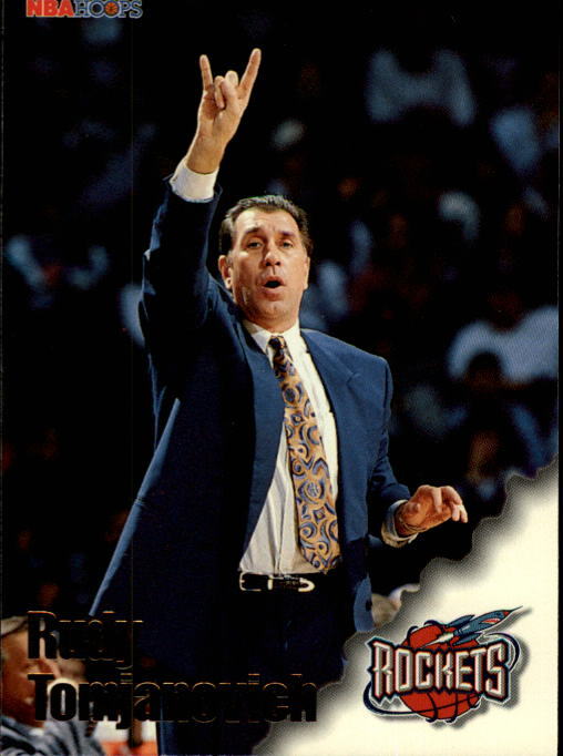 1996-97 Hoops Houston Rockets Basketball Card #258 Rudy Tomjanovich CO