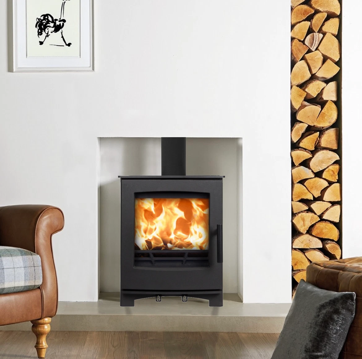 Multi Fuel SMALL Tinderbox Multifuel Stove 5 kW DEFRA burning wood eco  design | eBay