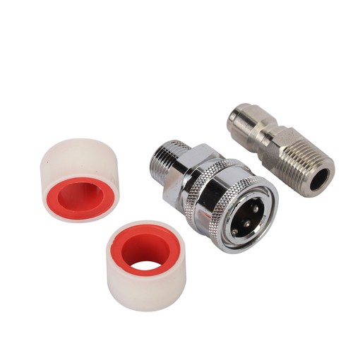 4500PSI High Pressure Washer Ball Valve Kits 3/8'' Quick Connect Steel - Picture 3 of 11