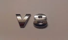 New Chrome 3D Self-adhesive Car Letters badge emblem sticker Spelling V8