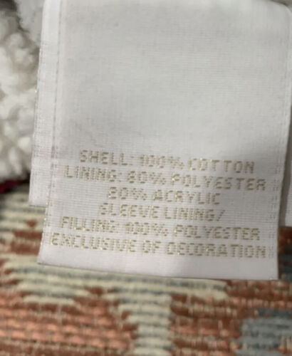 Tommy Hilfiger Vintage Y2K Jacket Peacoat Sherpa Corduroy Large - Picture 9 of 10