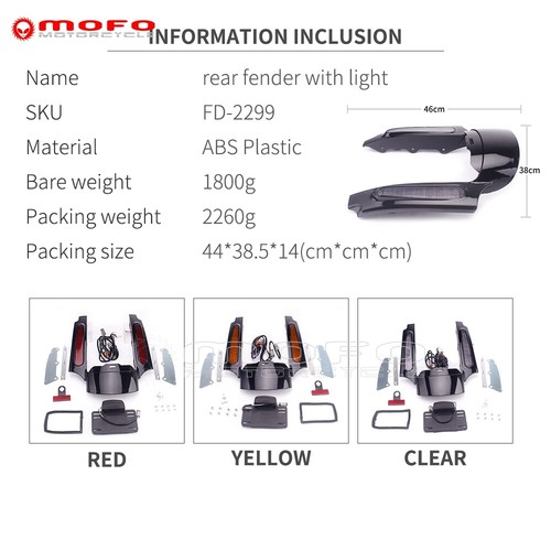 Rear Fender Fascia LED Turn Signals Kit For Harley Touring FLHR FLHX 2009-2013 - Bild 6 von 12