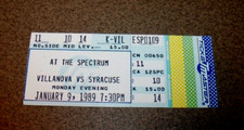 Villanova Wildcats 1/9/1989 Basketball Full Ticket Stub vs Syracuse The Spectrum