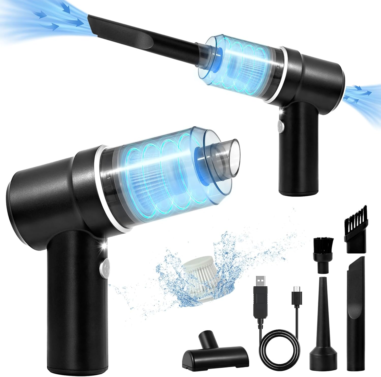 Handheld Car Vacuum Cleaner, Mini Car Vacuum Rechargeable, 9000PA 120W High Powe