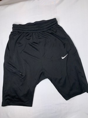 Size S Nike Dri-Fit Zipper Pocket Training Shorts Running Black Mens | eBay