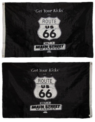  3x5 Embroidered ''Get Your Kicks'' on Route 66 Double Sided Nylon Flag 3'x5'