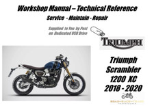 Triumph Scrambler 1200XC 1200 XC Service Repair Workshop Manual USB  2018 - 2020