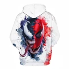 Men's Teens Marvel Venom SpiderMan Pullover Hoodie Jacket Halloween