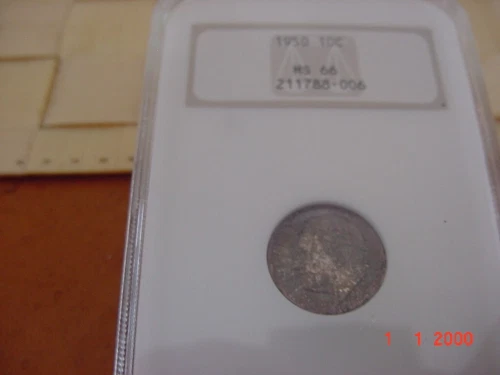 1950 Roosevelt Dime NGC MS66  FREE SHIPPING.