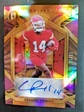 Tarjeta autógrafa de novato Cornell Powell Gold Standard 2021 #139 #6/25 Houston Texas