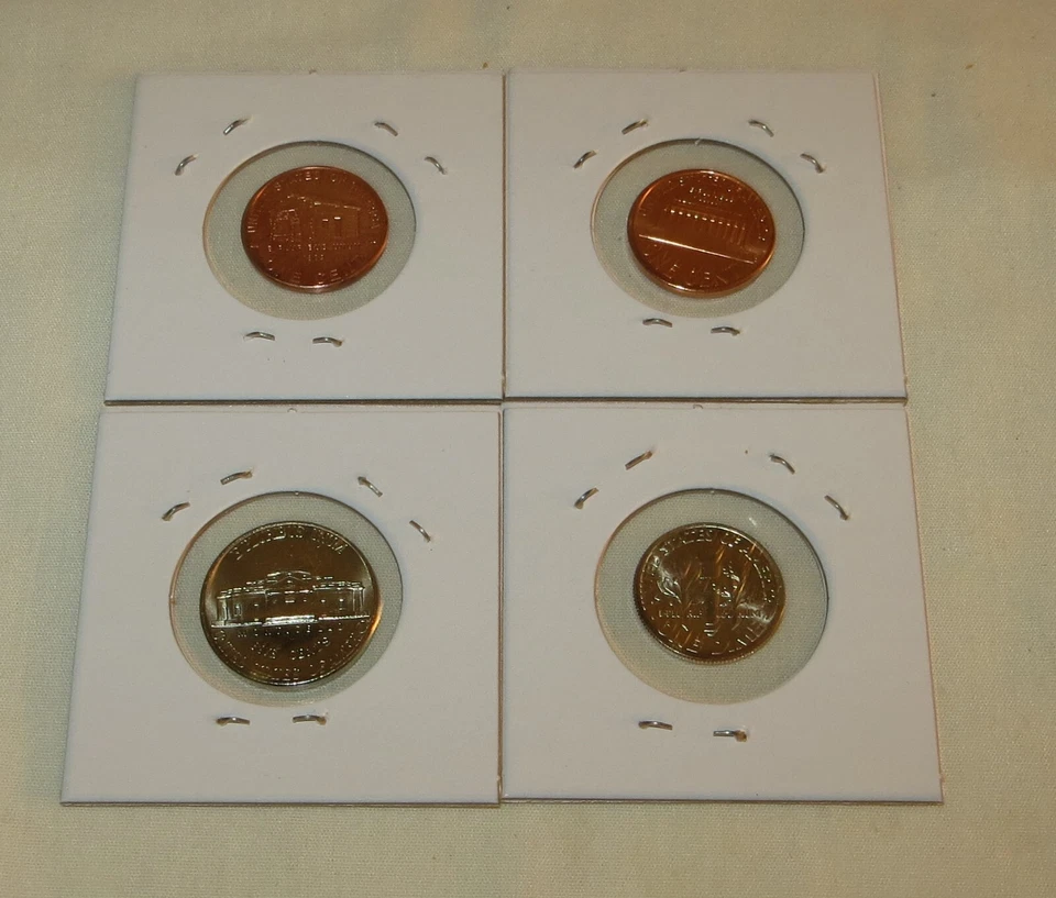 4-Uncirculated mint coin 6P9-12, 2001p Penny, Nickel, Dime, 2009 Log Cabin penny - Image 4 of 4