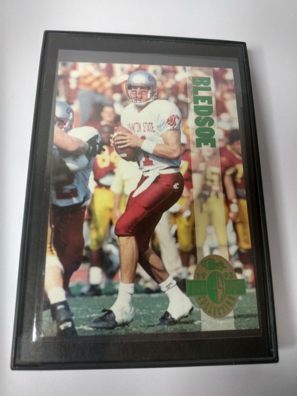 Drew Bledsoe Framed Jumbo Card New Frame 4x6 HOF Washington State   New England 