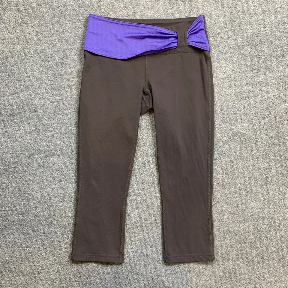 Lucy Leggings Mujer S Pequeño Gris Púrpura Banda Powermax Capri Cintura Elástica Foto 2 de 4