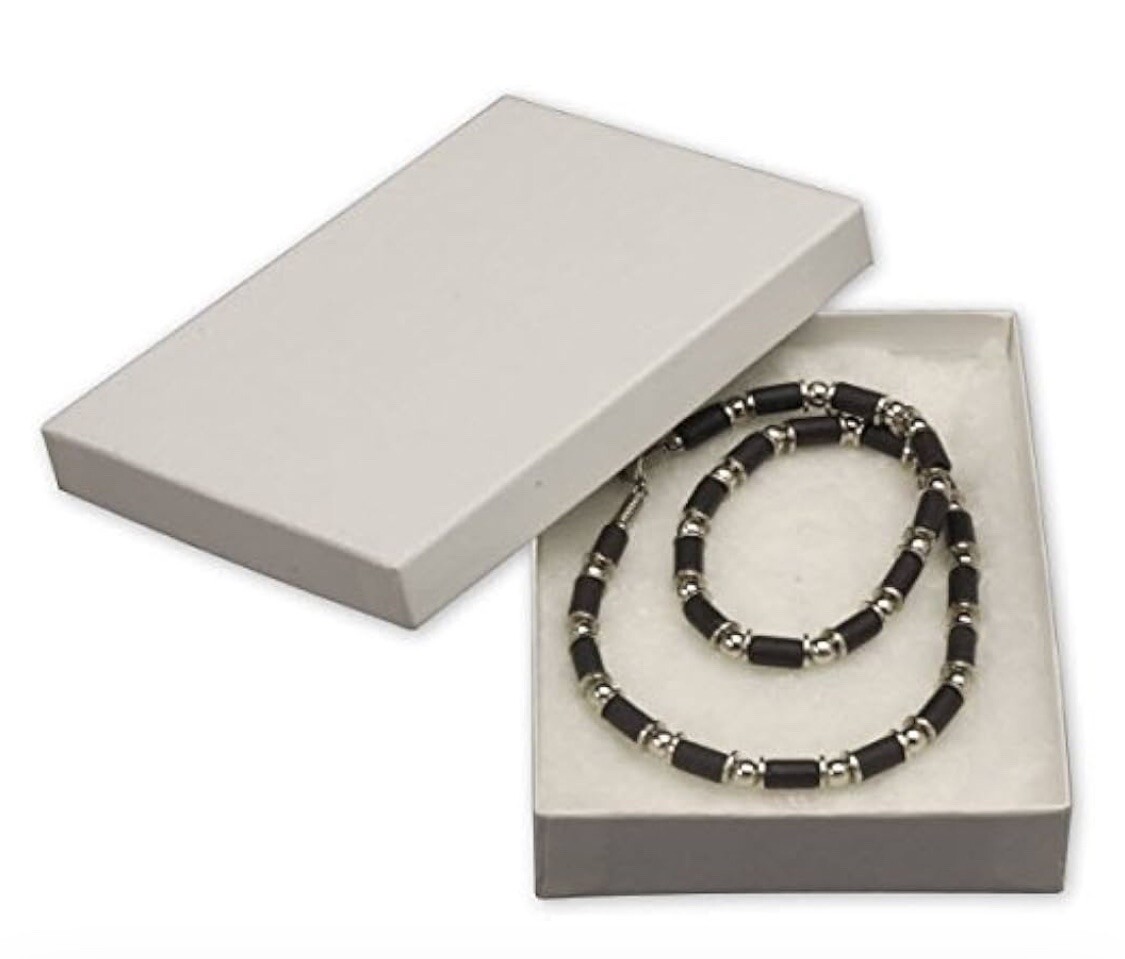 Elegant White Krome Jewelry Box 5.25 x 3.75 x 0.88 Inches 52-050301-9-image