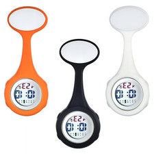 Digital Nurse Watch Silicone Strap Lapel Watch Hanging Pocket Watch Detachable