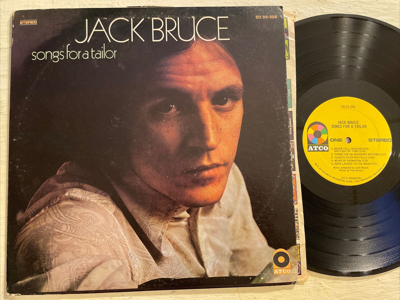 Jack Bruce Songs For A Tailor LP ATCO Rare Club Edition 1969 Cream + Inner M-!!!