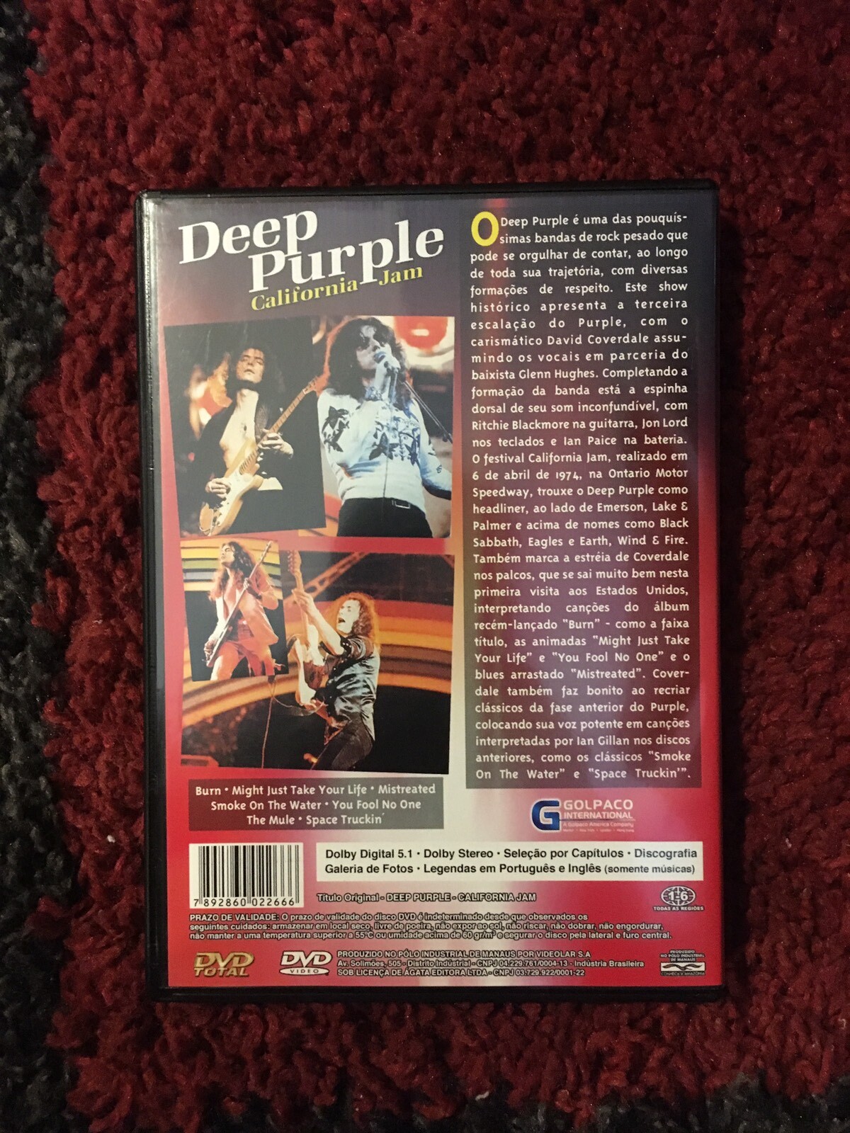 DEEP PURPLE California Jam DVD Color Ntsc **Excellent Condition** 7892860022666 eBay