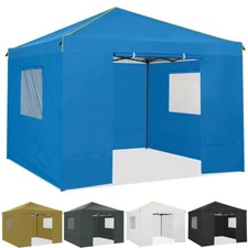 10x10 Pop Up Canopy Waterproof Outdoor Commercial Instant Gazebo with Carrybag