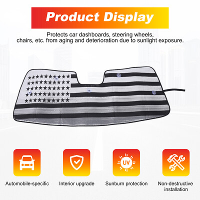 US Flag Style Car Front Windshield Sunvisor Kit UV Block Trim For Lexus GX 2024