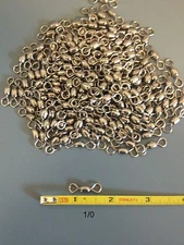  CRANE SWIVELS 100 PIECES SIZE 1/0  NICKEL