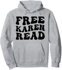 Free Karen Read Retro Groovy Funny Karen Meme Unisex Hooded Sweatshirt