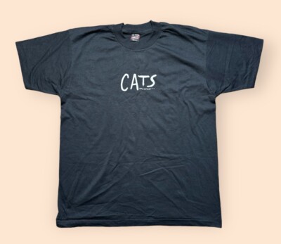 Vintage Cats Musical T Shirt 1980s Men's XL Black Vtg 80s | eBay