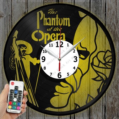 LED Clock Phantom Of Opera Record Clock Art Decor Original Gift 6615
