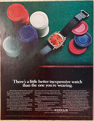1971 Westclox Inexpensive Watch General Time Talley Industries Co Vtg Print Ad