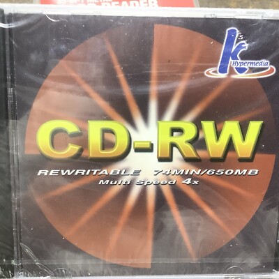 Lot Of 10 Hypermedia Recordable Compact Discs CD-RW In Jewel Case 74 min/650 Mb