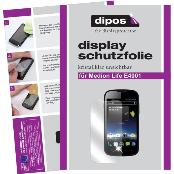 2X Schutzfolie FüR Medion Life E4001 Klar Display Folie Dipos-image
