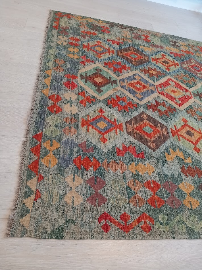 Rug 247x185cm LUXURY Afghan Kilim Tribal JOHN LEWIS HANDMADE Wool 8 x 6ft eBay