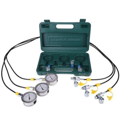 Excavator Hydraulic Pressure Test Kit With Testing Hose Coupling And Gauge